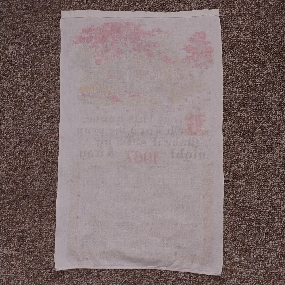1967 Vintage Linen Calendar Kitchen Tea Towel 'Bless This House' 24